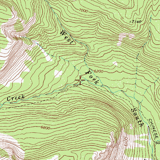 Topographic Map of Burnt Creek, MT