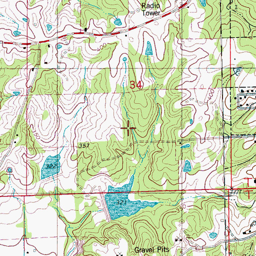 Topographic Map of Big Creek Site 21 Dam, AR