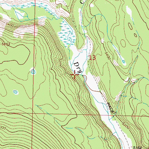 Topographic Map of Cabin Creek, MT