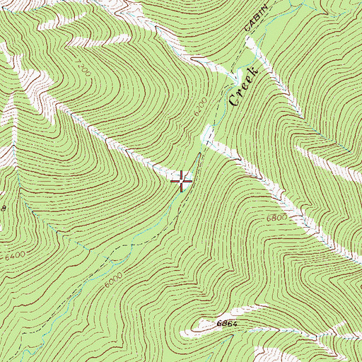 Topographic Map of Cabin Creek Dobrota Trail, MT