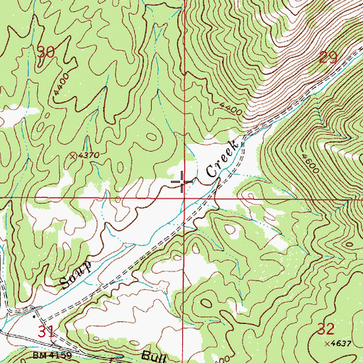 Topographic Map of Cabin Gulch, MT