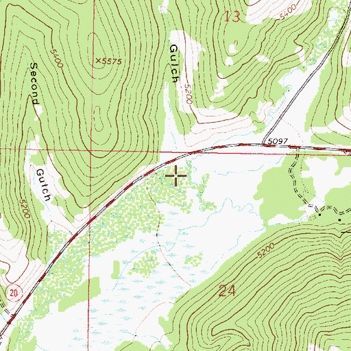 Topographic Map of Cadotte Creek, MT