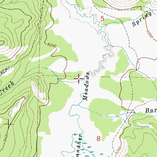 Topographic Map of Calf Creek, MT