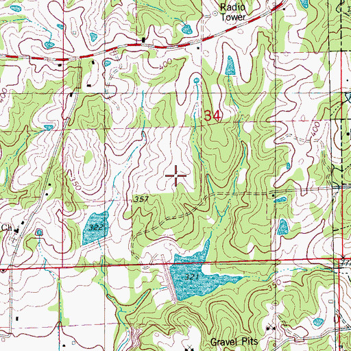 Topographic Map of Big Creek Site 22 Dam, AR