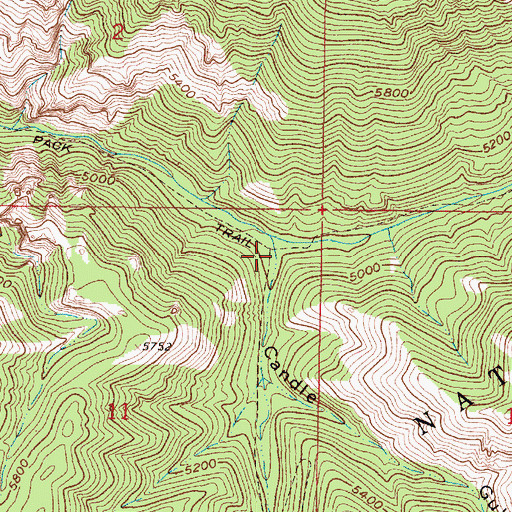 Topographic Map of Candle Gulch, MT