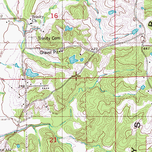 Topographic Map of J L Craft Pond Dam, AR