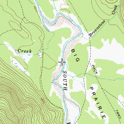 Topographic Map of Cayuse Creek, MT