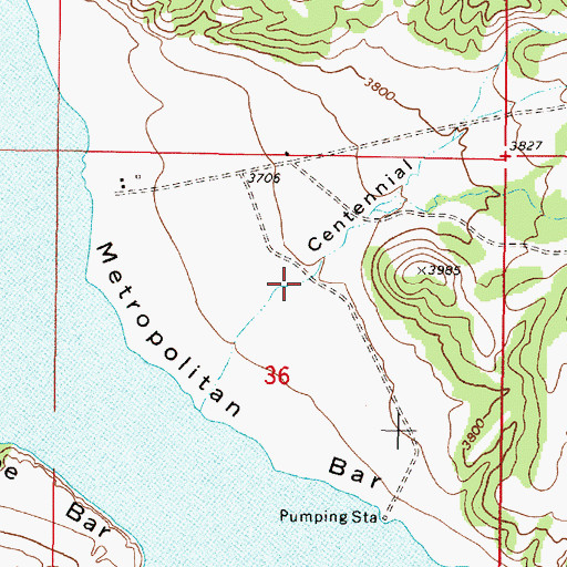 Topographic Map of Centennial Gulch, MT