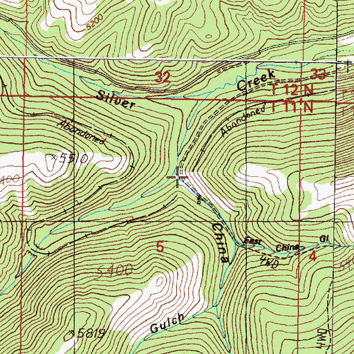 Topographic Map of China Gulch, MT