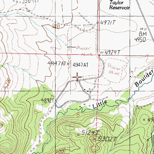 Topographic Map of Chinese Diggins, MT