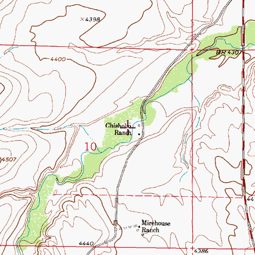 Topographic Map of Chisholm Ranch, MT