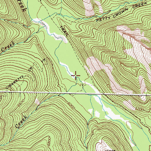 Topographic Map of Cigarette Creek, MT
