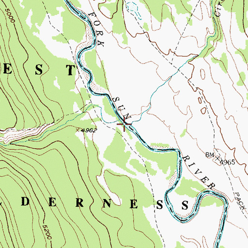 Topographic Map of Circle Creek, MT