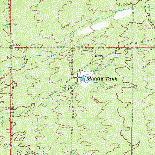 Topographic Map of Middle Tank, AZ