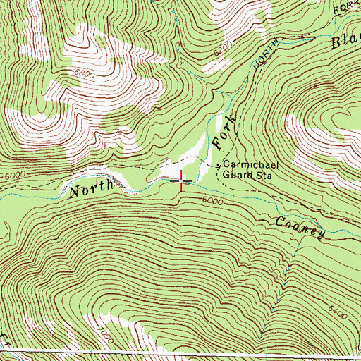 Topographic Map of Cooney Creek, MT