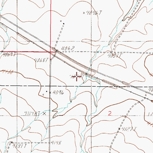 Topographic Map of Corral Creek, MT