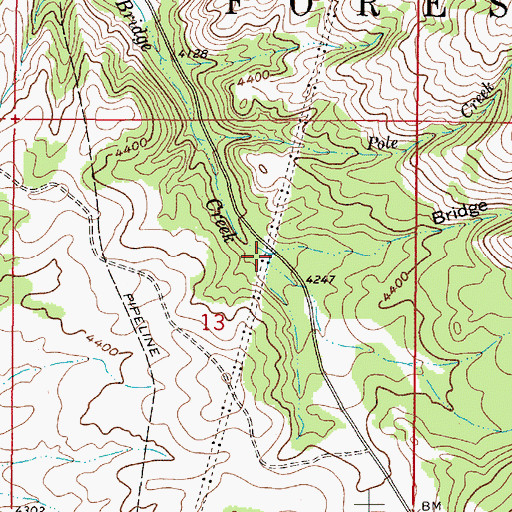 Topographic Map of Cottonwood Gulch, MT