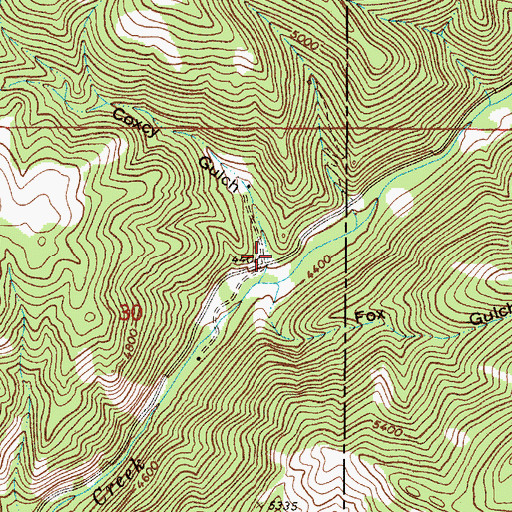 Topographic Map of Coxcy Gulch, MT