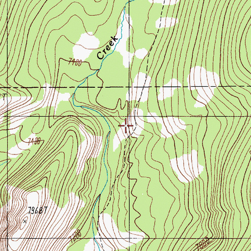 Topographic Map of Coyote Creek Trail, MT