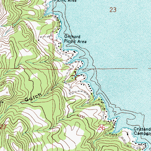 Topographic Map of Crittenden Gulch, MT