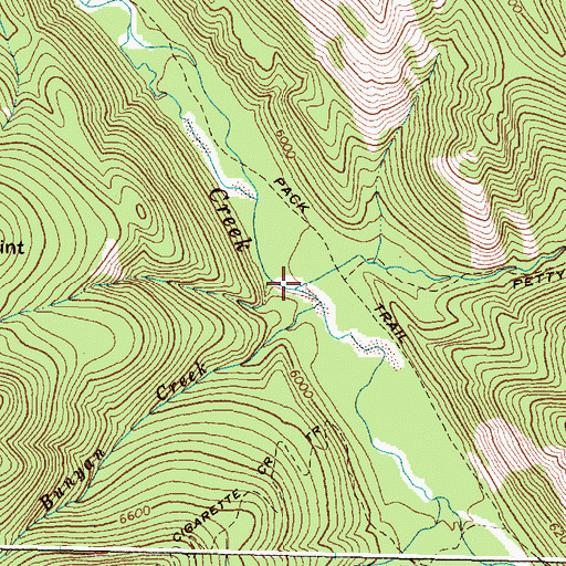 Topographic Map of Crown Creek, MT
