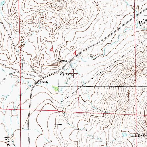 Topographic Map of Dear Ranch, MT