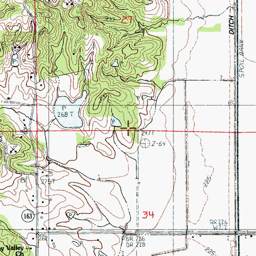 Topographic Map of Lonnie Jaynes Lake, AR