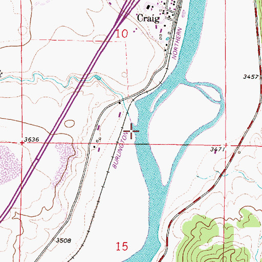 Topographic Map of Dog Creek, MT