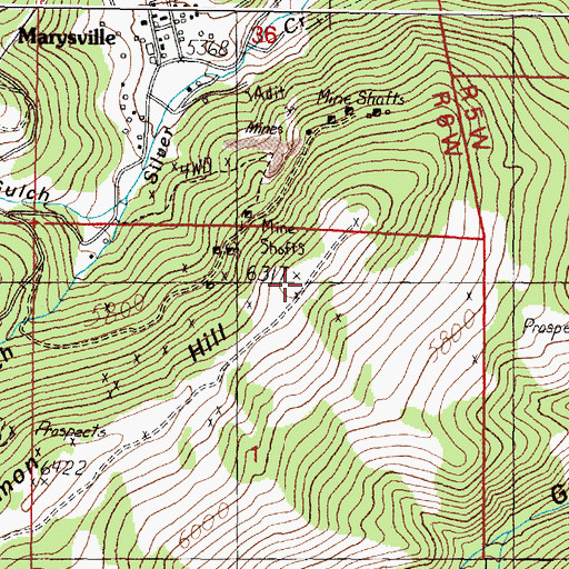 Topographic Map of Drumlummon Hill, MT