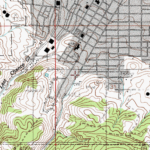 Topographic Map of Dry Gulch, MT