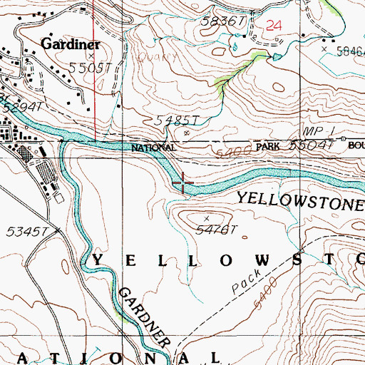 Topographic Map of Eagle Creek, MT