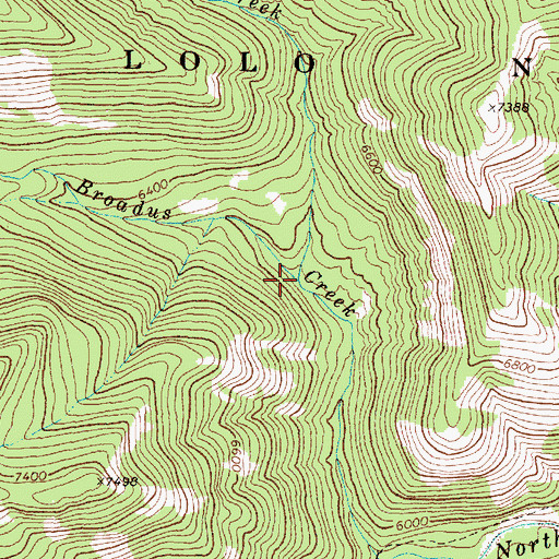 Topographic Map of Eagle Creek, MT