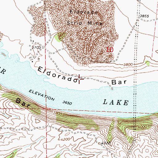 Topographic Map of Eldorado Bar, MT
