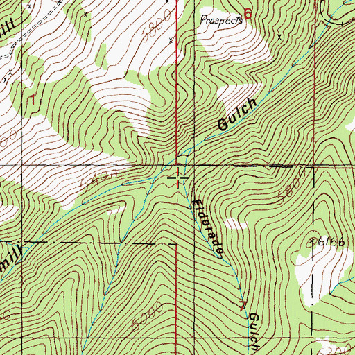 Topographic Map of Eldorado Gulch, MT