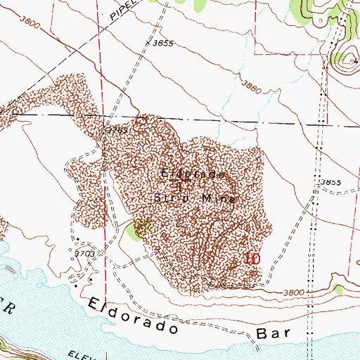 Topographic Map of Eldorado Strip Mine, MT