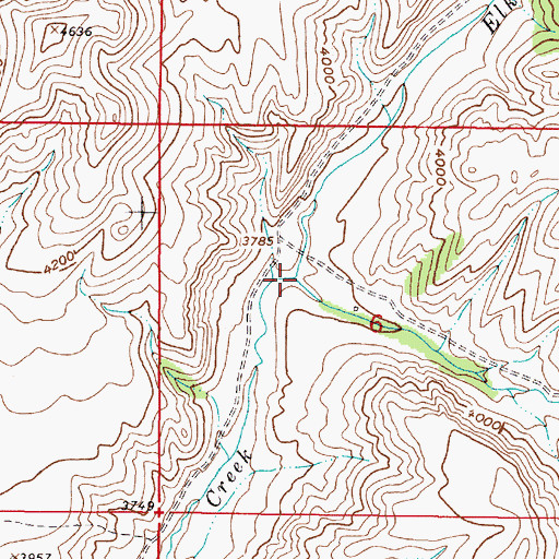Topographic Map of Elkhorn Creek, MT