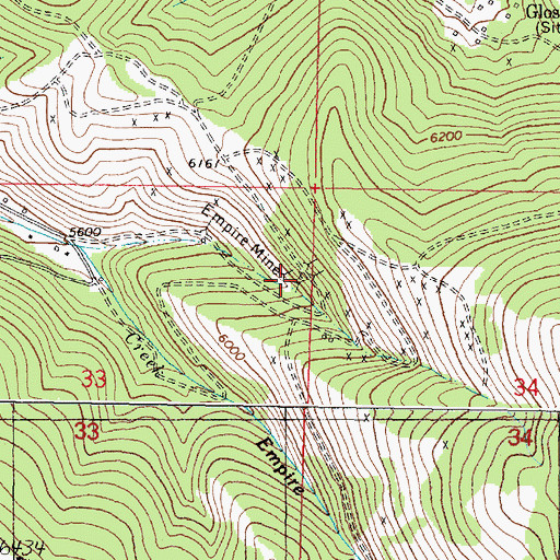 Topographic Map of Empire Mine, MT