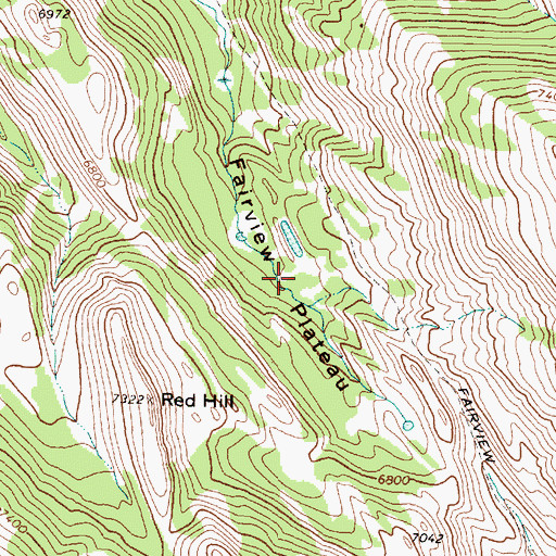 Topographic Map of Fairview Plateau, MT