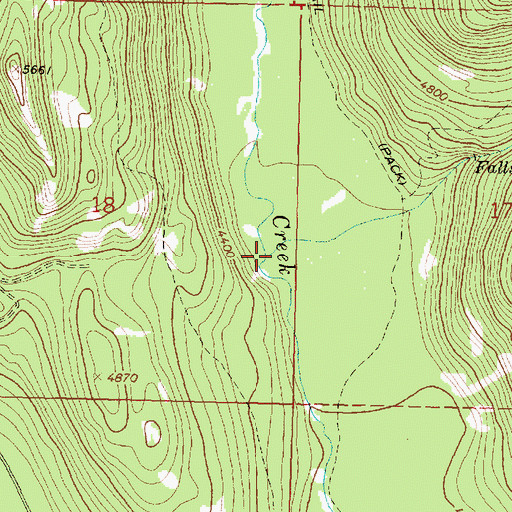 Topographic Map of Falls Creek, MT