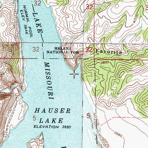 Topographic Map of Favorite Gulch, MT
