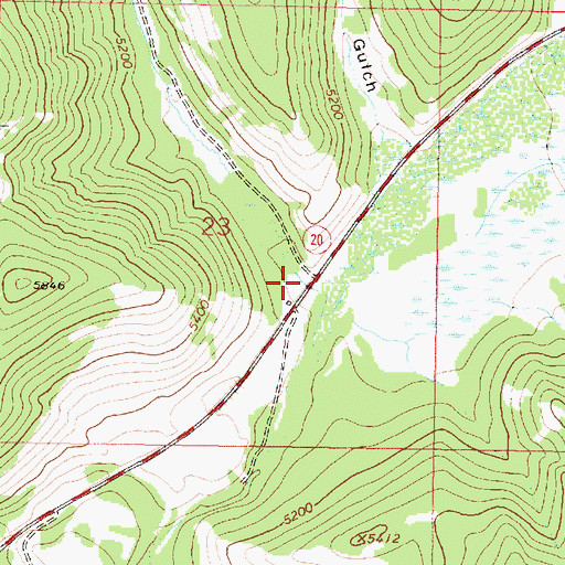 Topographic Map of First Gulch, MT