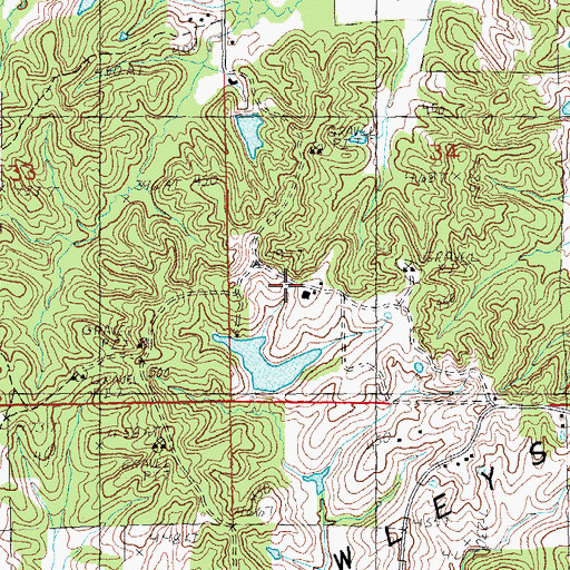 Topographic Map of Grazevich Lake, AR