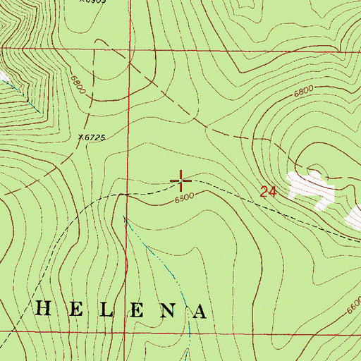 Topographic Map of Flesher Pass Trail, MT