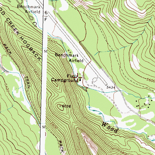 Topographic Map of Fly in Campground, MT