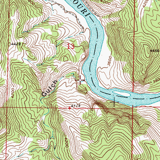Topographic Map of Foster Gulch, MT