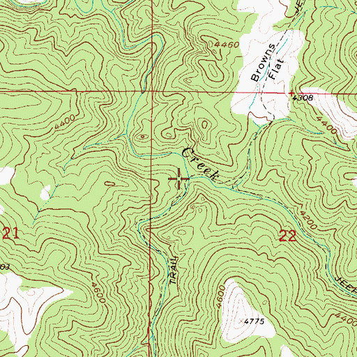 Topographic Map of Frazier Creek, MT
