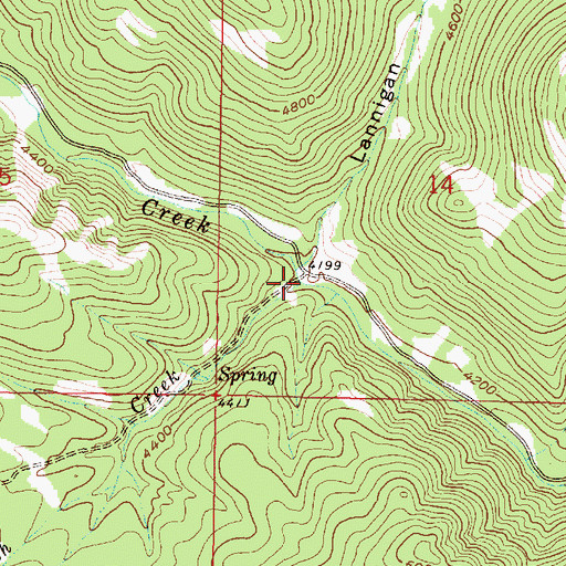 Topographic Map of French Creek, MT