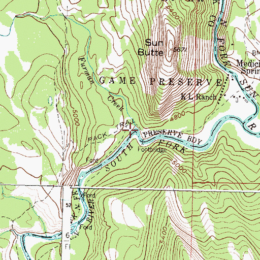 Topographic Map of Furman Creek, MT