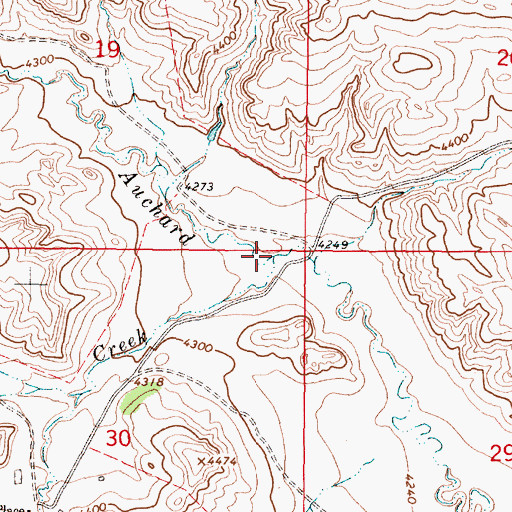 Topographic Map of Gillette Creek, MT