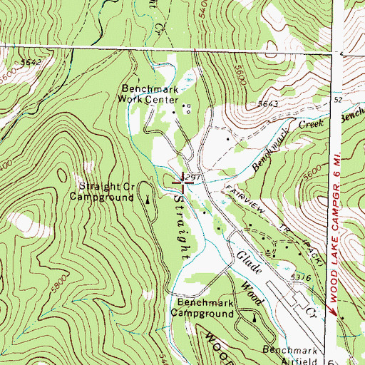 Topographic Map of Glade Creek, MT